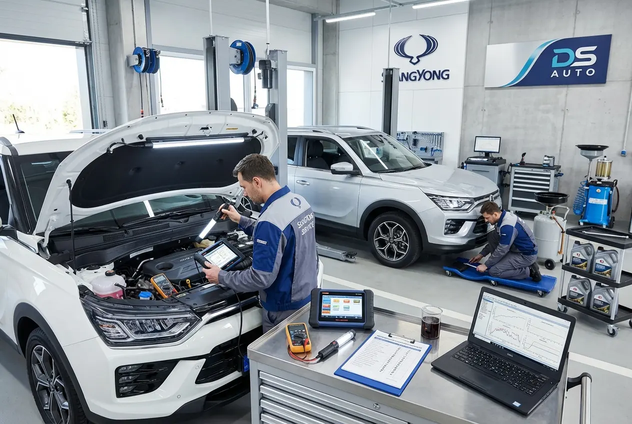 Комплексная диагностика SsangYong перед покупкой в автосервисе DS Auto в Жуковском
