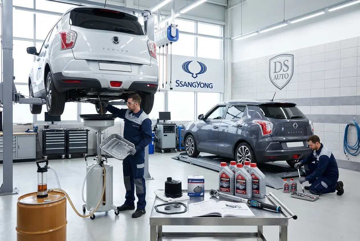 Аппаратная замена масла в АКПП SsangYong в автосервисе DS Auto в Жуковском
