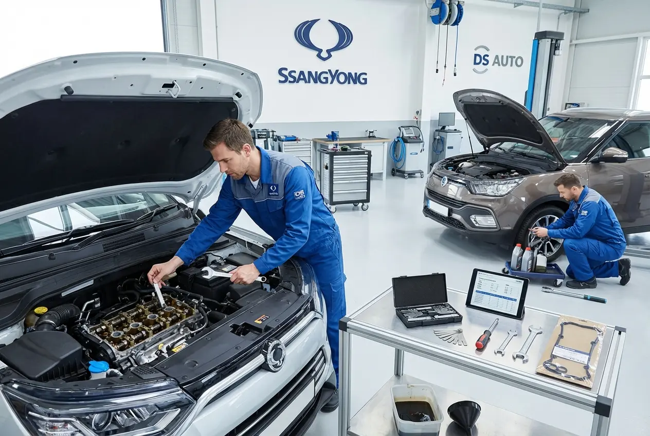 Проверка и регулировка зазоров клапанов двигателя SsangYong в автосервисе DS Auto в Жуковском
